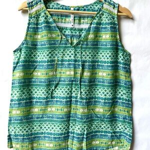 Kuhl Patterned Sleeveless Top - Blue and Green